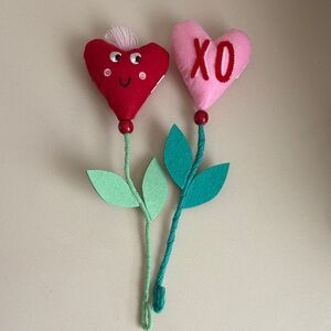 Heartfelt Plush Set - Red and Pink